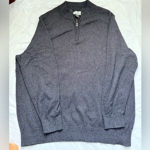 Men's Charcoal Zip-Up Sweater
